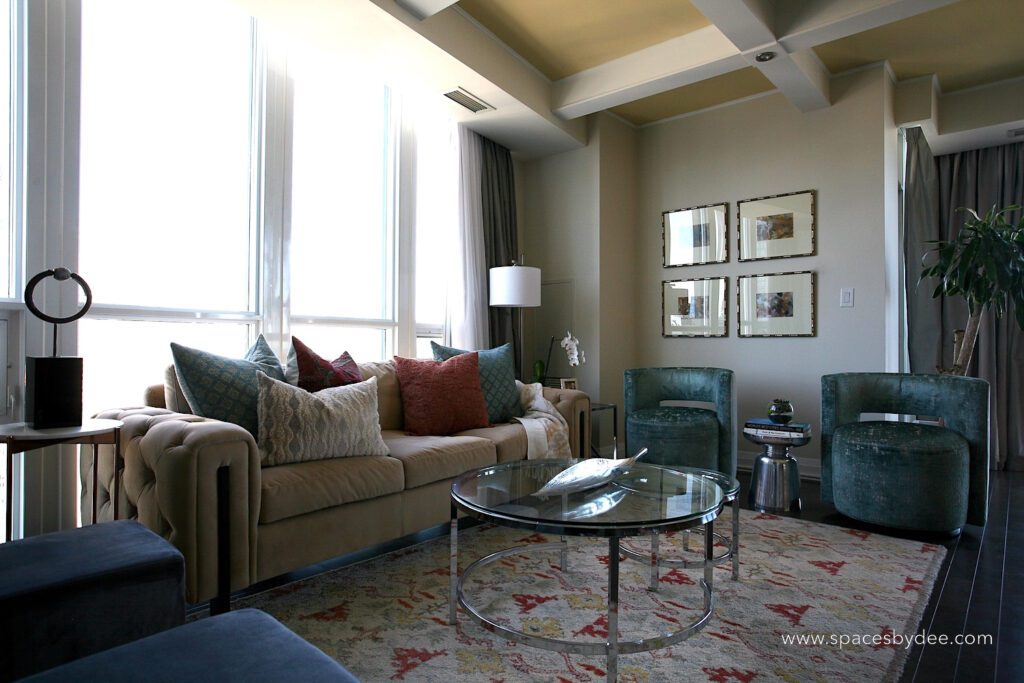 downtown toronto condo staged and decorated