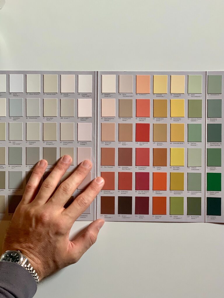 warm paint colour palette paint chips. 