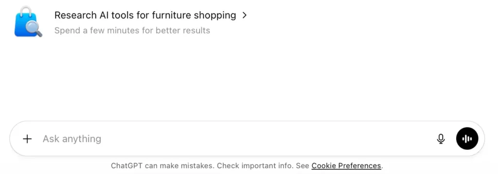 ai furniture shopping
