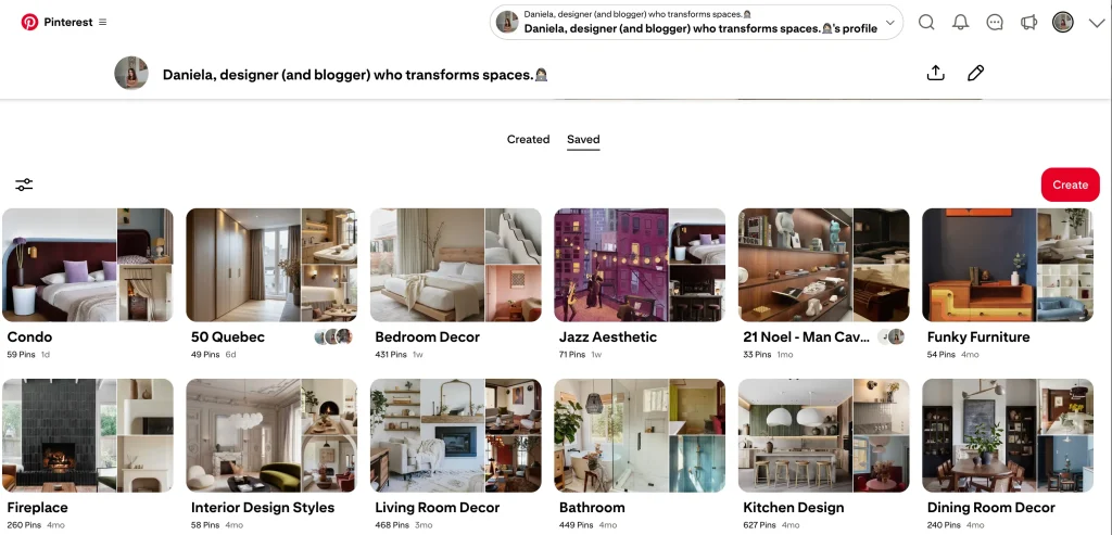 interior design mood board