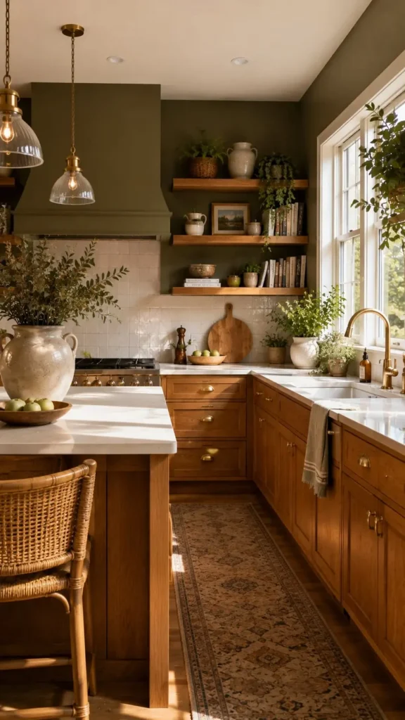 honey oak kitchens