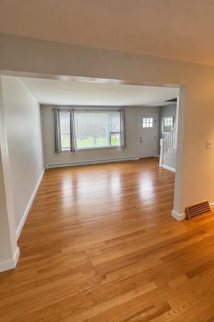Empty room after Copilot removed all of the furniture