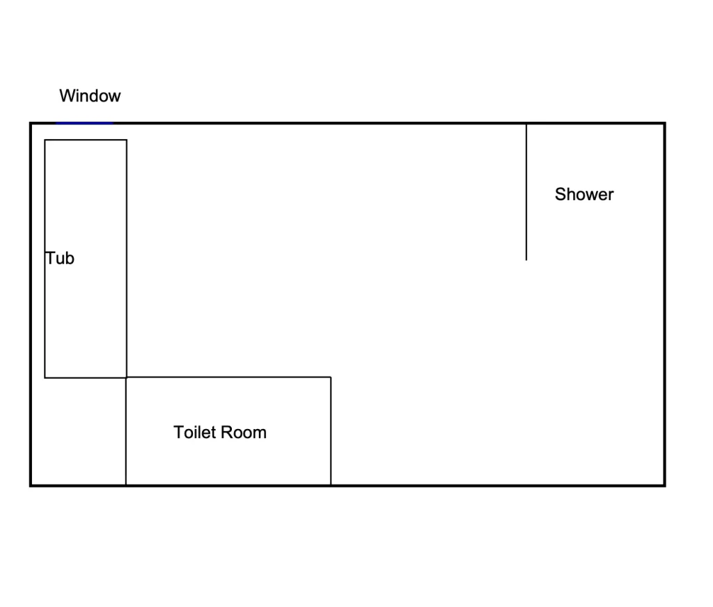 Copilot interior design floor plan traced from the uploaded bathroom plan