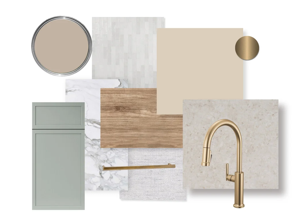 Original flat-lay interior design mood board